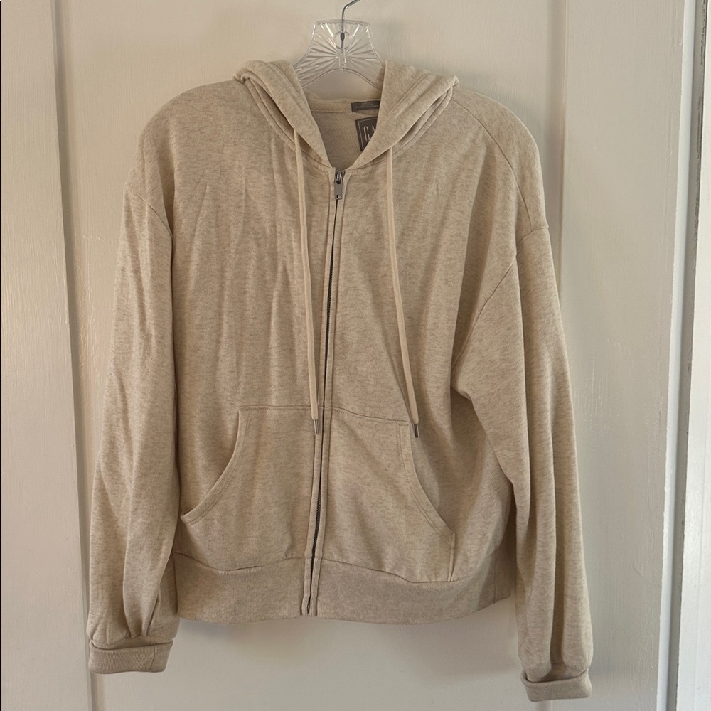 GAP Light Tan Zip-Up Hoodie